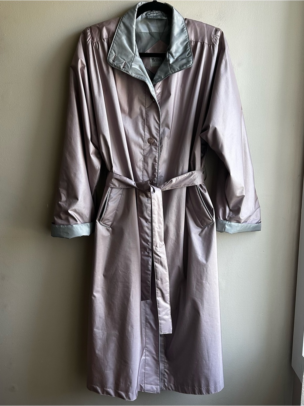 Women's Light Mauve Trench Coat with Belt